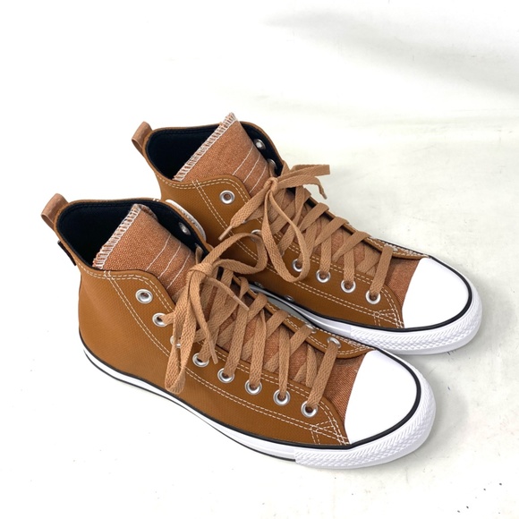 Converse Chuck Taylor Hi Shoes Casual Sneakers For Women Synthetic Brown A04595C - Picture 3 of 8